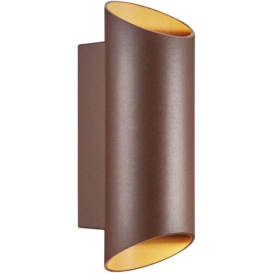 NORDLUX Wandlampe aussen Nico Round Rot Aluminium 7.7 cm 23.5 cm - Farbe: rost