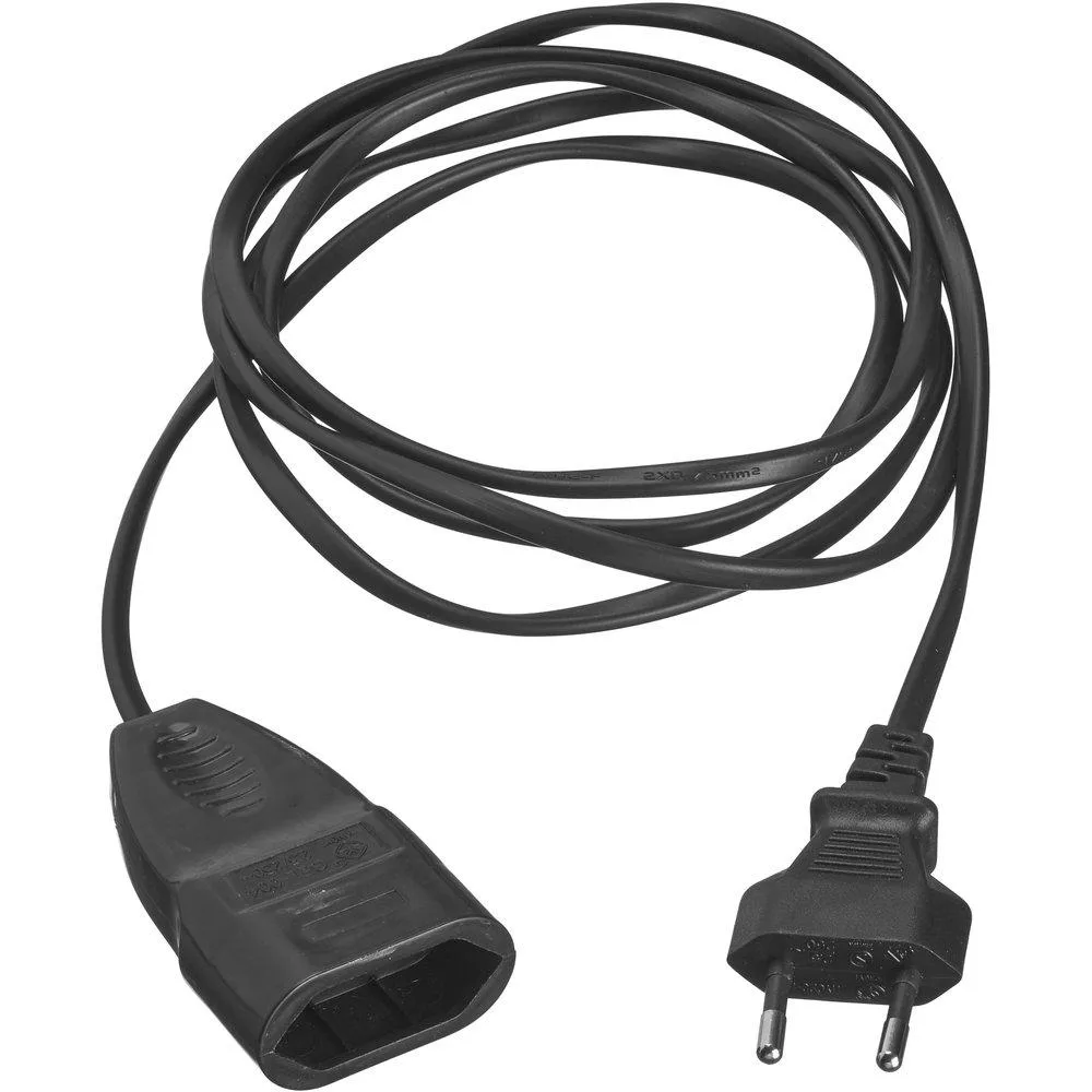 Förlängningssladd EU Svart 2 meter Pr Home