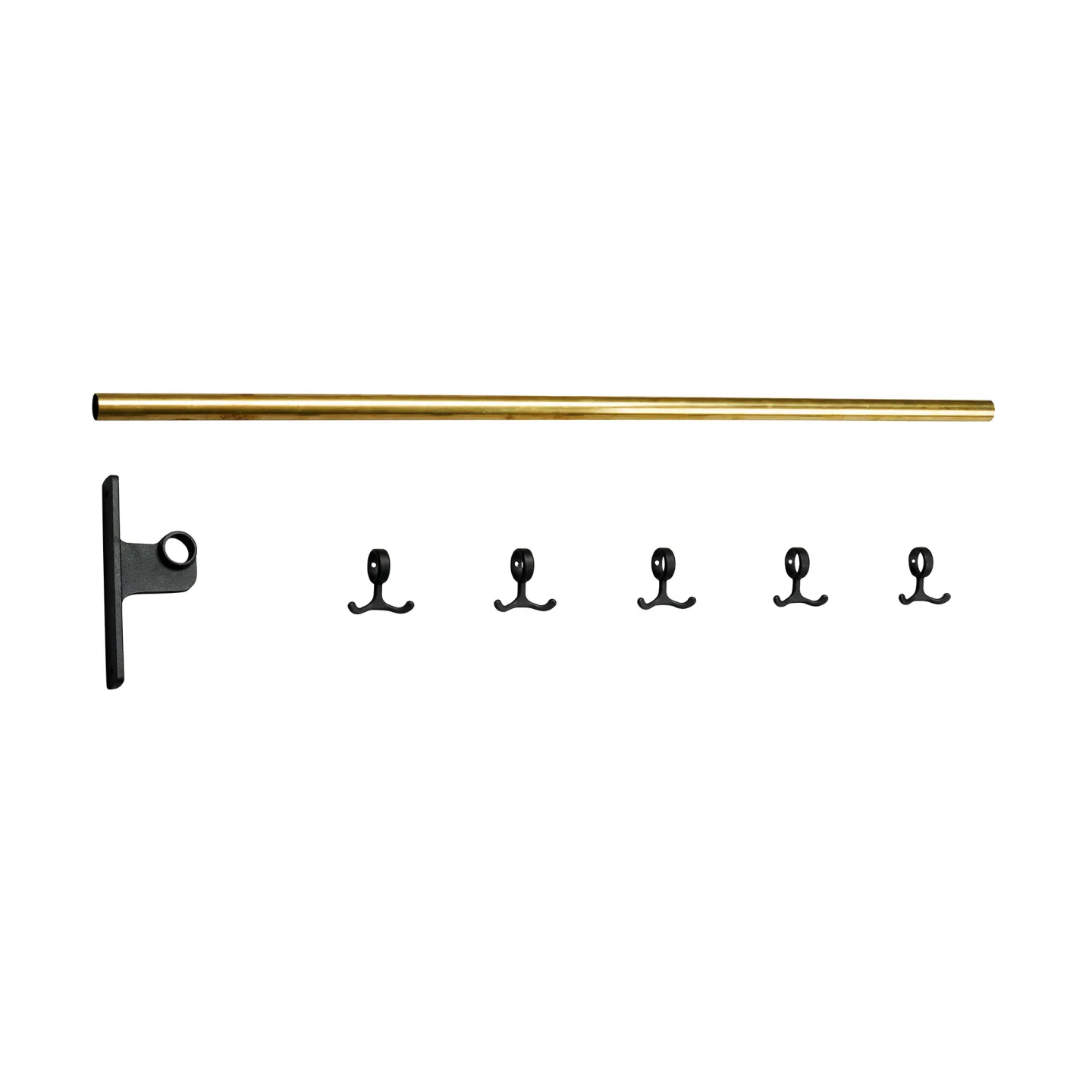 Essem Design - Nostalgi Kroklist Påbyggnad Mässing/Svart, 100 cm - Klädhängare - Gunnar Bolin - Svart