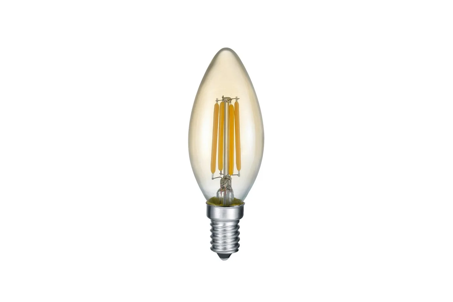 LK LED E14 filament kron 4W 400lm 2700K brun 3-steg - Brun