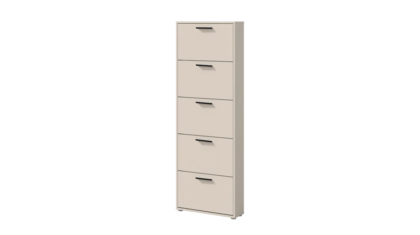 Schuhschrank Beige-Kaschmir 5-türig 59 x 169 cm - SAMMY