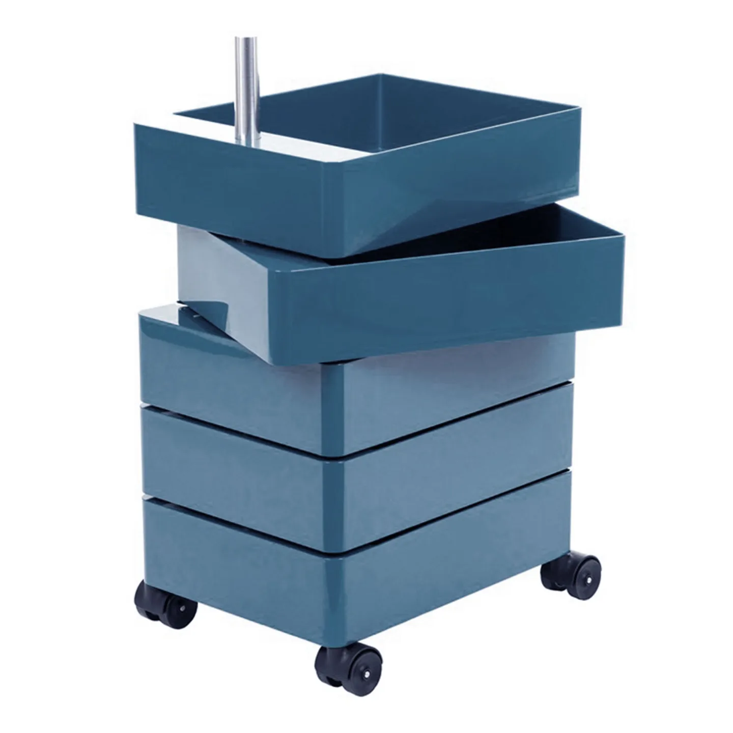 Magis - 360° 5 Drawers Blue - Hurtsar - Konstantin Grcic - Blå - Metall/Plast