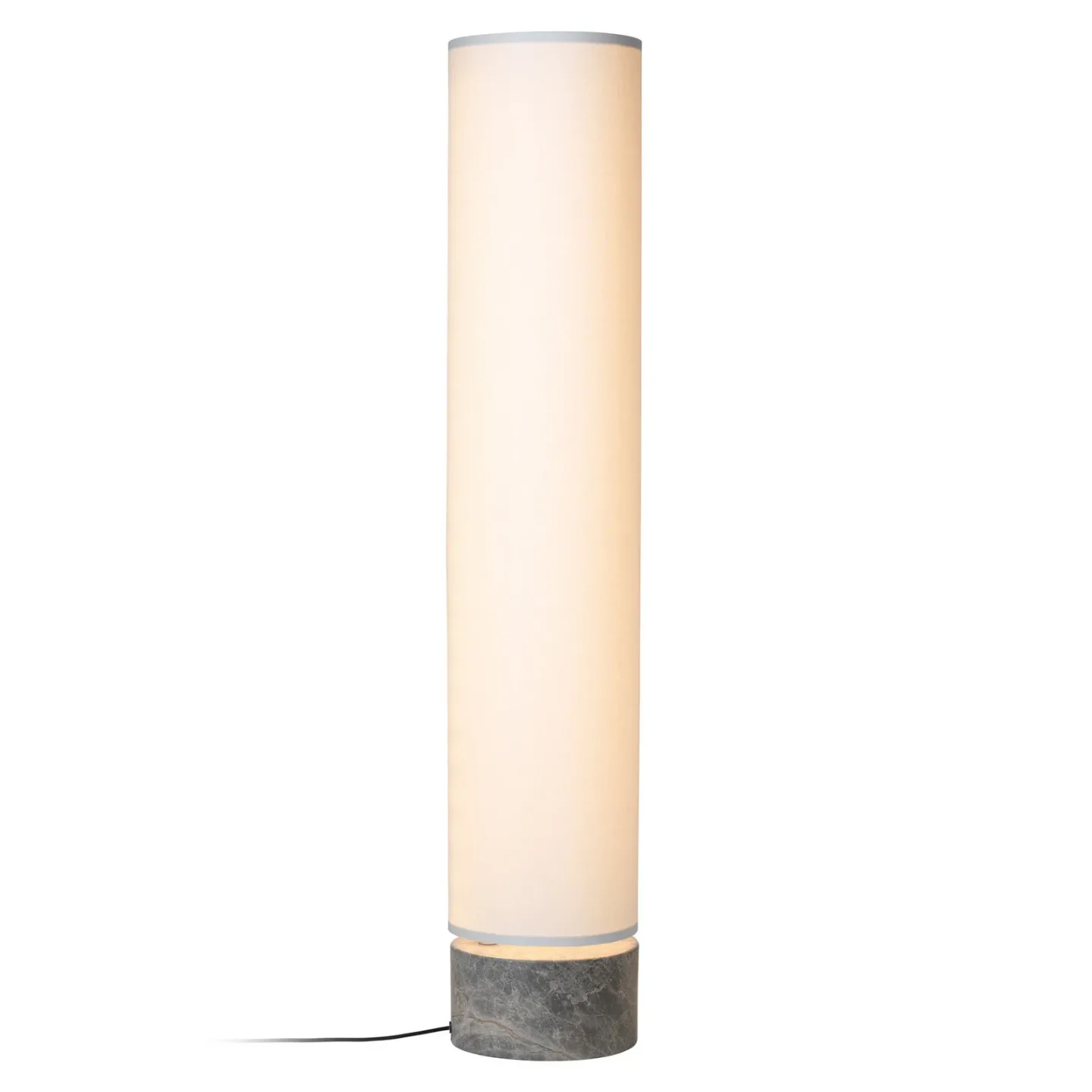 Unbound Stehleuchte H120 White - GUBI - Wohnzimmer - Skandinavisch - Stein - Mit Schirm