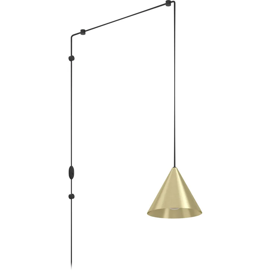 Eglo Pendellampe Narices Schwarz Stahl 142 cm - Farbe: messing/schwarz