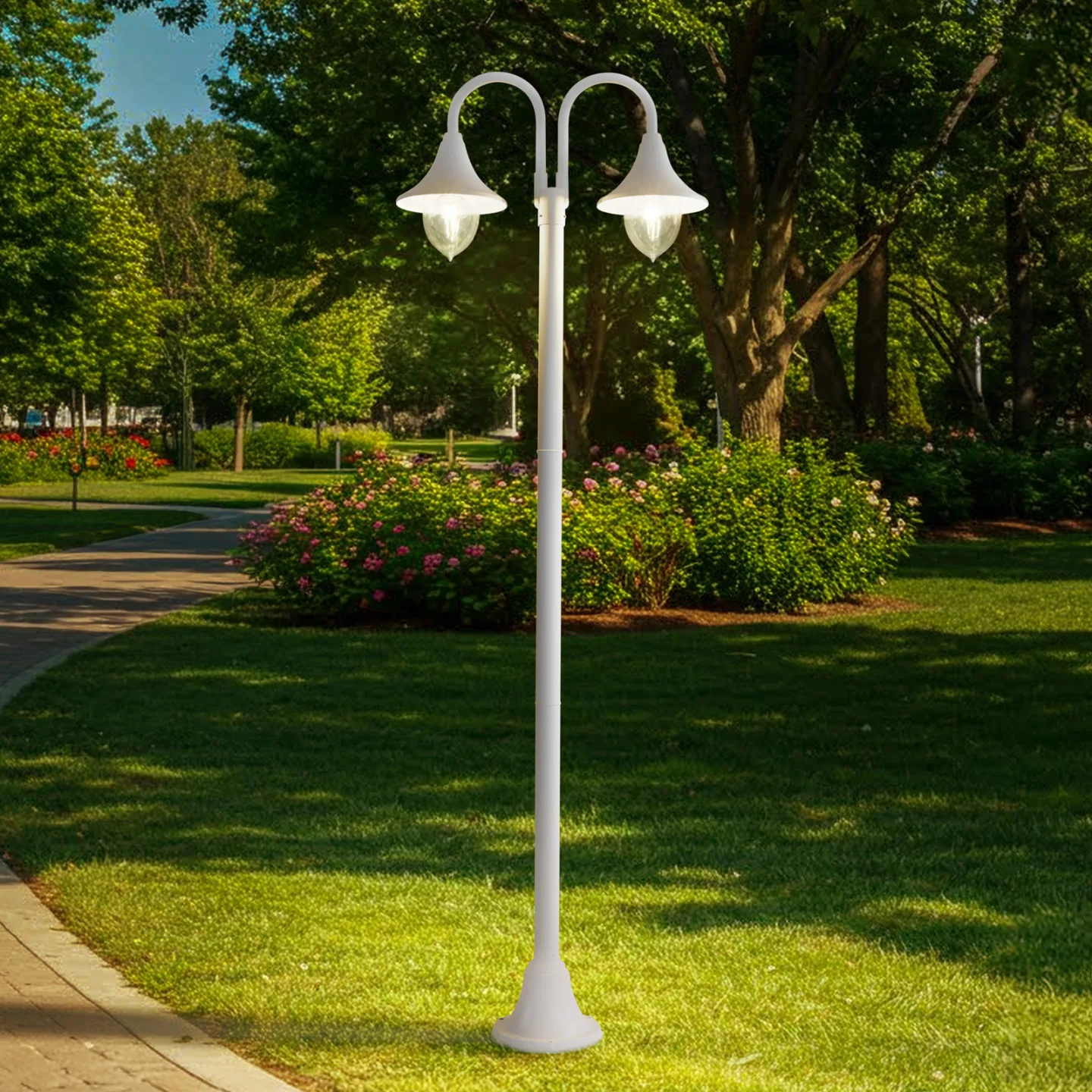 Madea Utendørslampe Hvit - Lindby - Moderne - Aluminium - Lykt