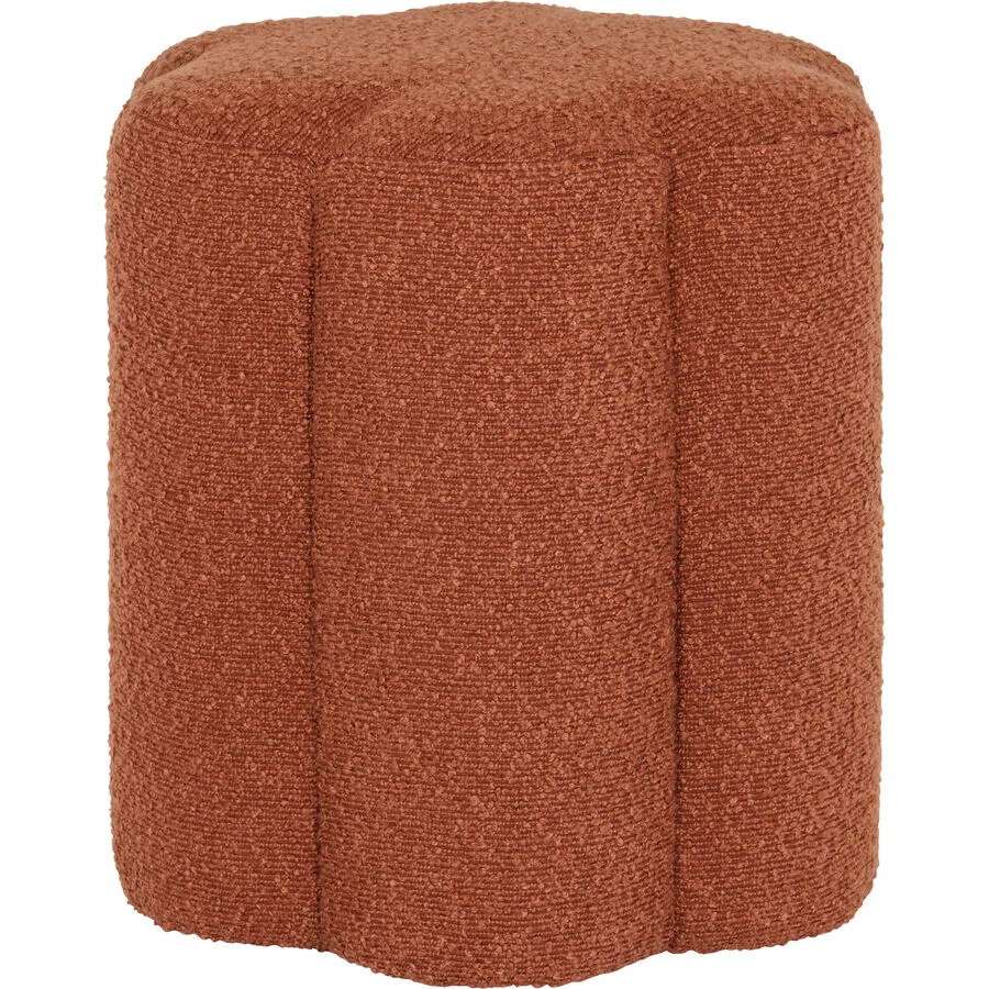 Hocker June Dunkelorange Stoff B 38 H 40 cm
