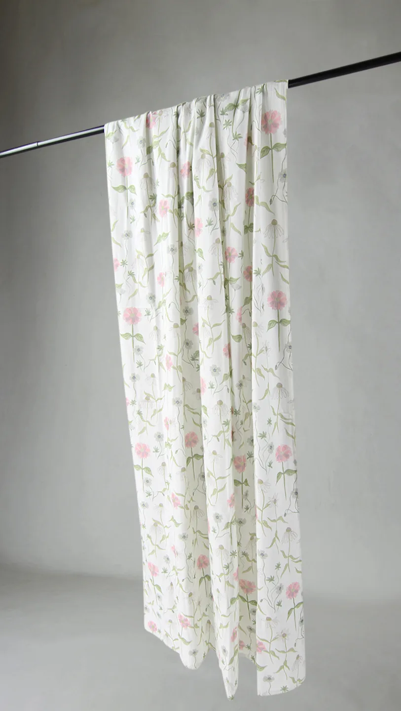 Gardiner - Bomullsgardin - Sweetie (rosa) (Størrelse: 140 x 300 cm)