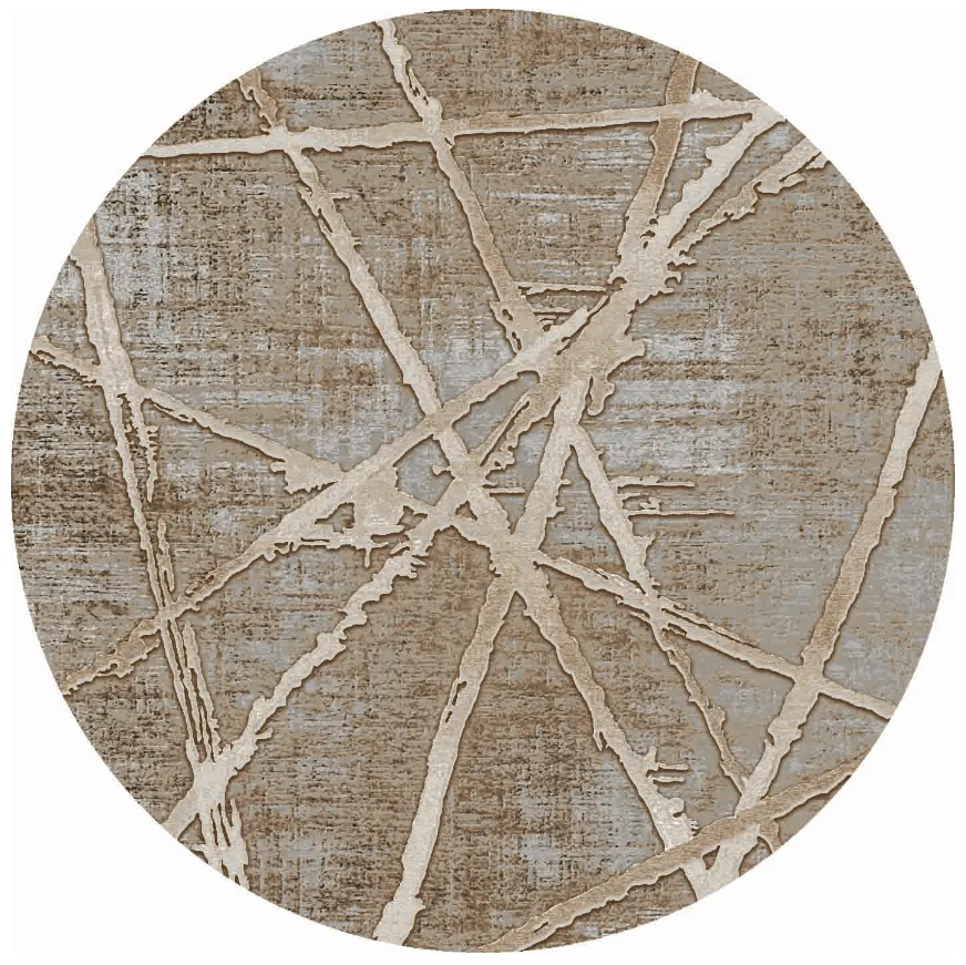Rundt teppe - Lagos (beige) (Størrelse: Ø 160 cm)