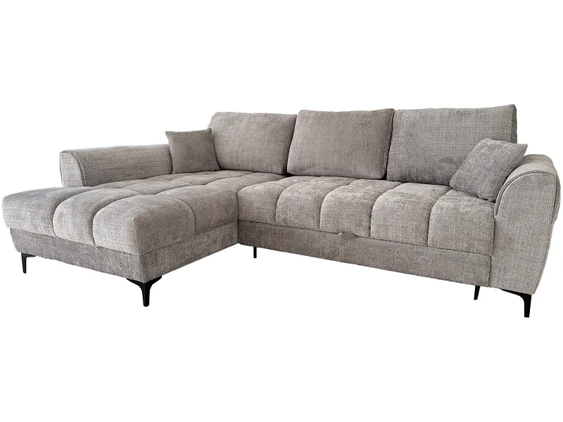 Ecksofa KAVALA Stoff grau