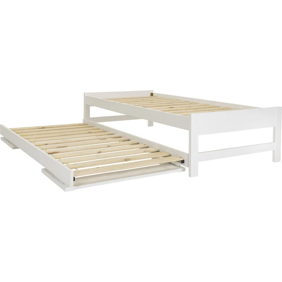 Bett Josia weiss Pinie 90 x 200 cm