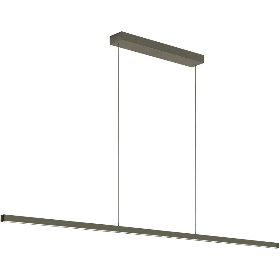 Designer-Pendellampe Bankamp Line bronze 200 cm - Material: Aluminium - LED - Lichtfarbe: Extra warmweiss - LED Energiesparlampen