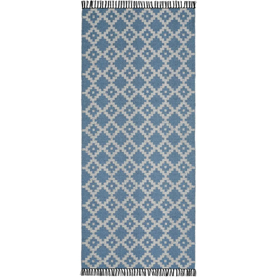 HORREDSMATTAN Outdoor-Teppich Leia blau Mischgewebe 80 x 250 cm