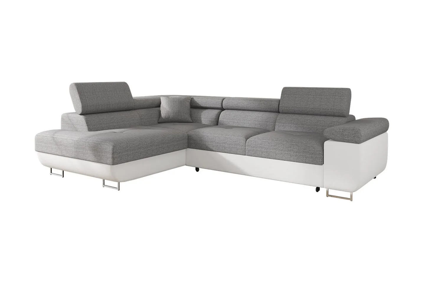 Bäddsoffa med schäslong - Grå
