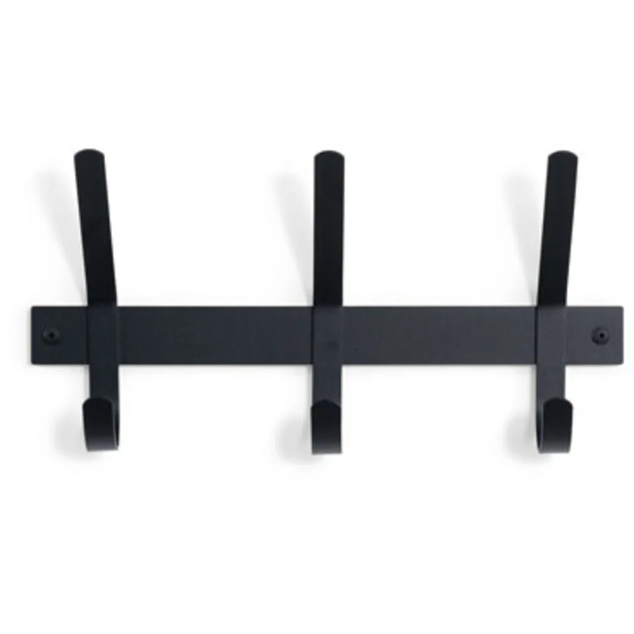 Spinder Design Garderobenleiste Hesta Schwarz Stahl 21 cm