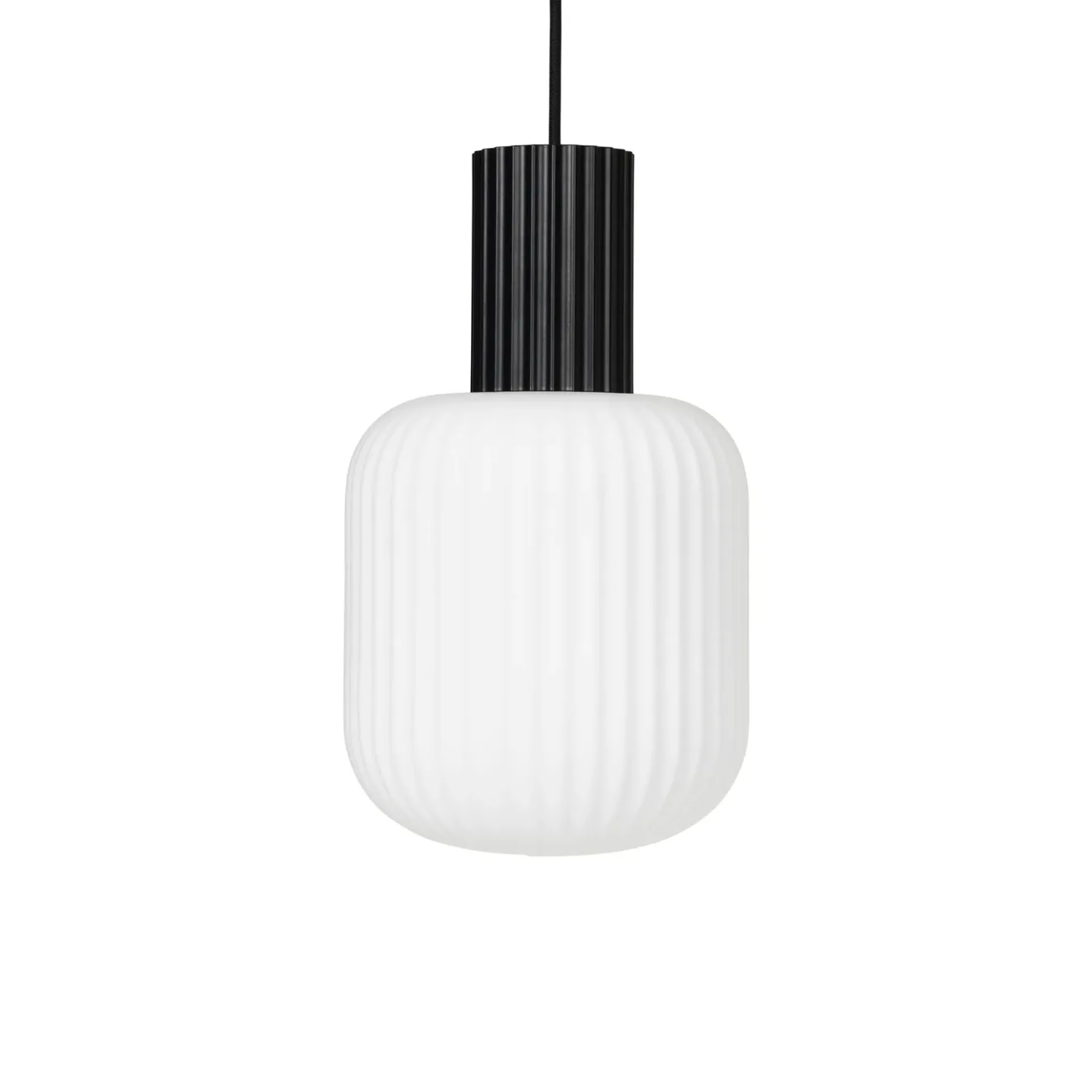 Broste Copenhagen Lolly Pendelleuchte Schwarz-weiß-Ø20cm