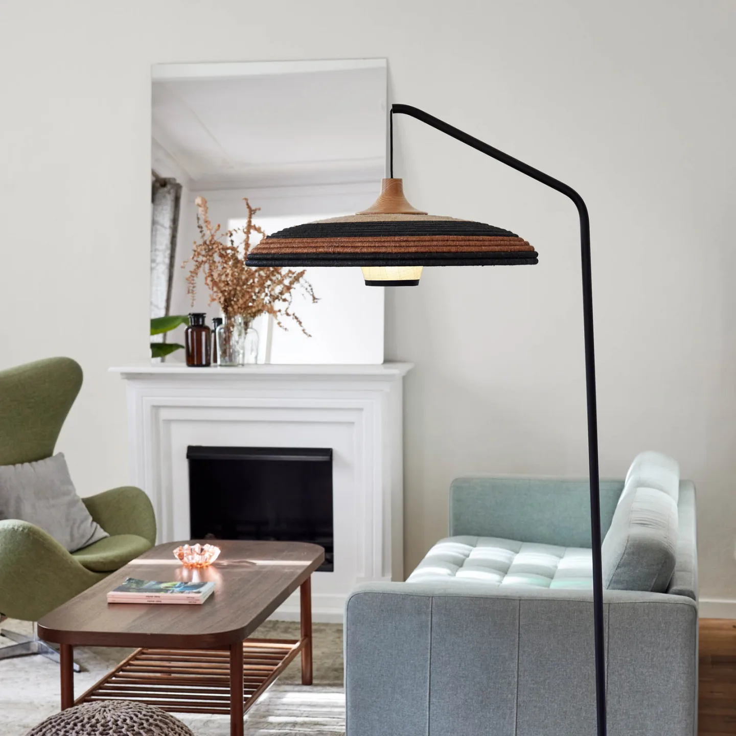 Grass Gulvlampe Brown - Forestier - Stue - Design - Metall - Med skjerm