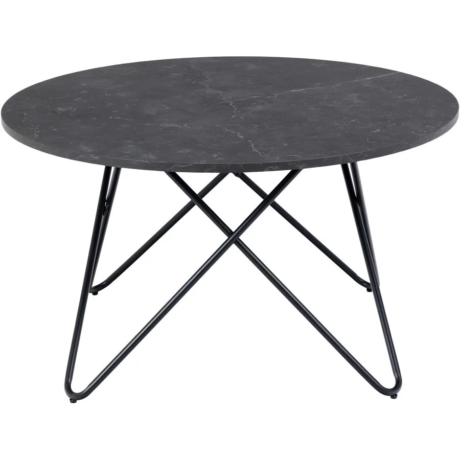 Salontisch Presley schwarz MDF, Metall B 80 T 80 cm