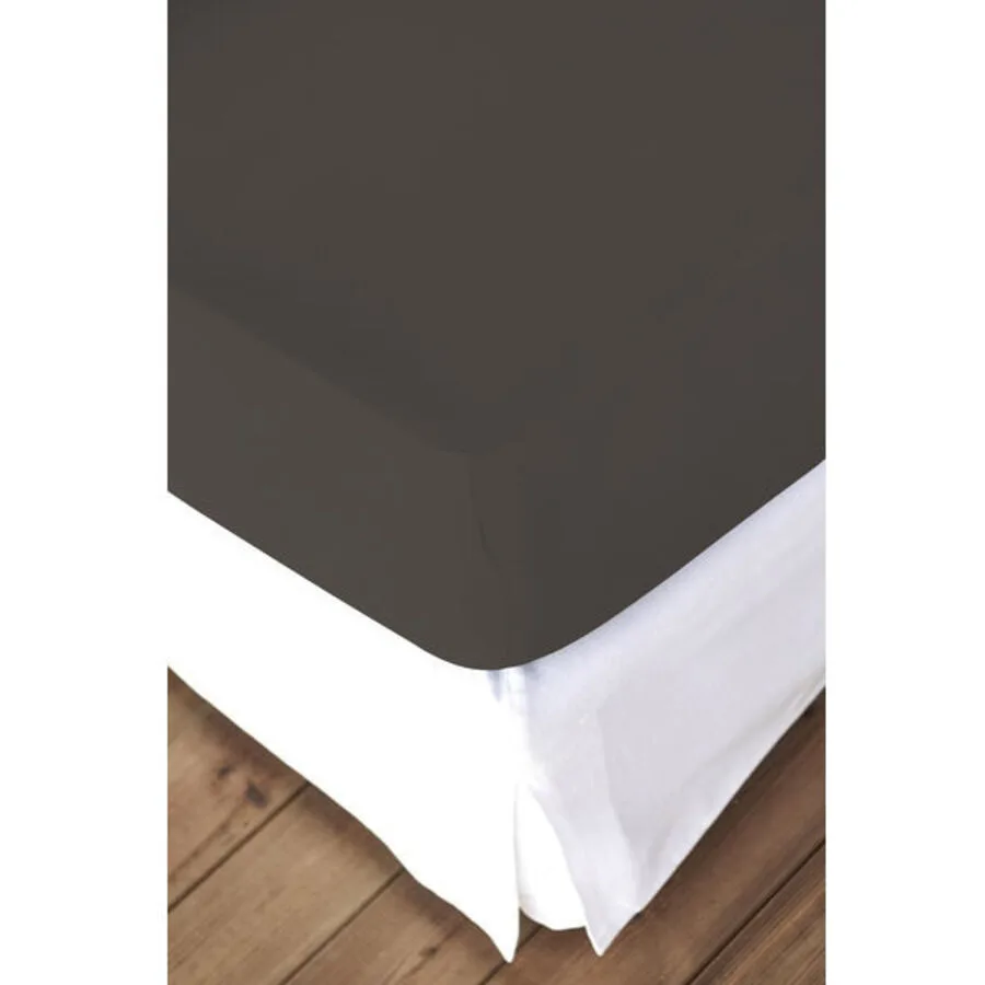 Living Home Fixleintuch Mako anthracite Baumwolle 200 x 200 cm
