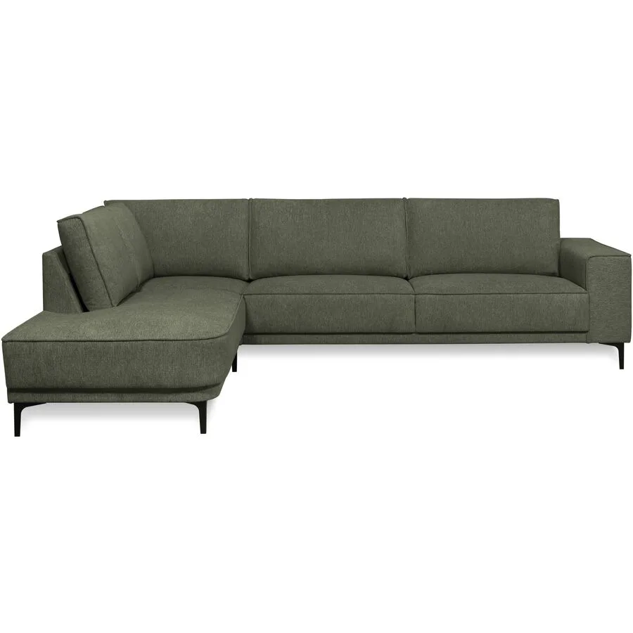 Ecksofa Marjorie Links Stoff olive B 289 T 210 cm