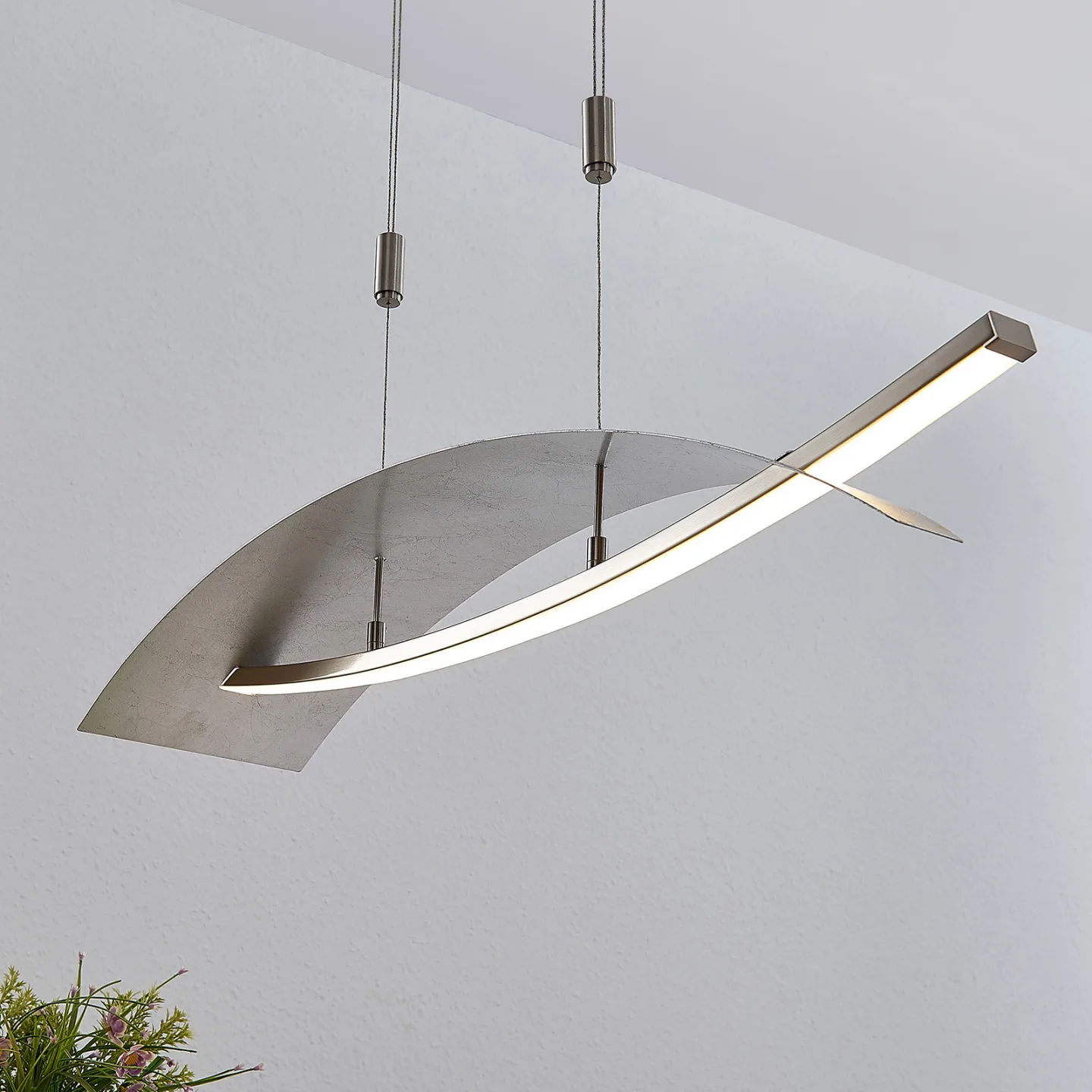 Marija Pendelleuchte L90 Silver - Lucande - Wohnzimmer - Modern - Metall - Einflammig