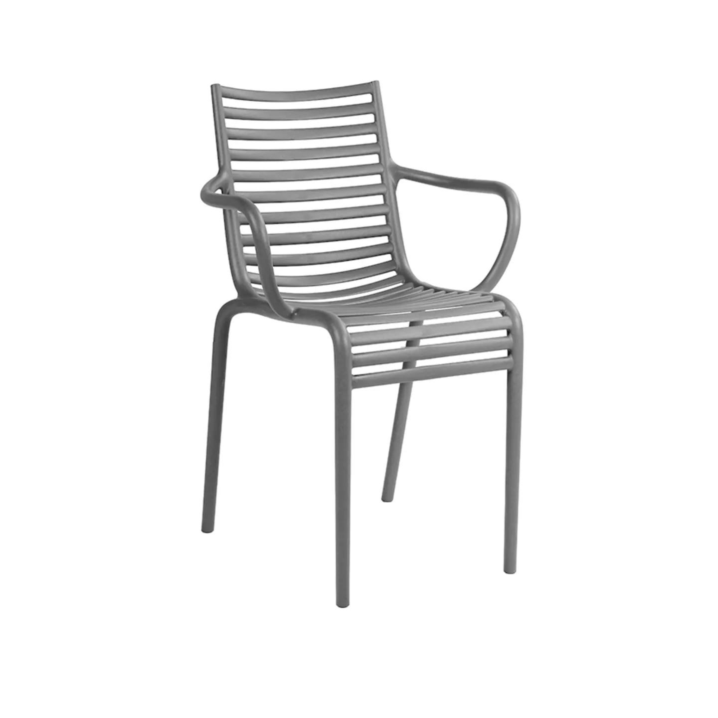 Driade - PIP-e Armchair Green Collection Dark Grey - Matstolar utomhus - Philippe Starck - Grå - Plast