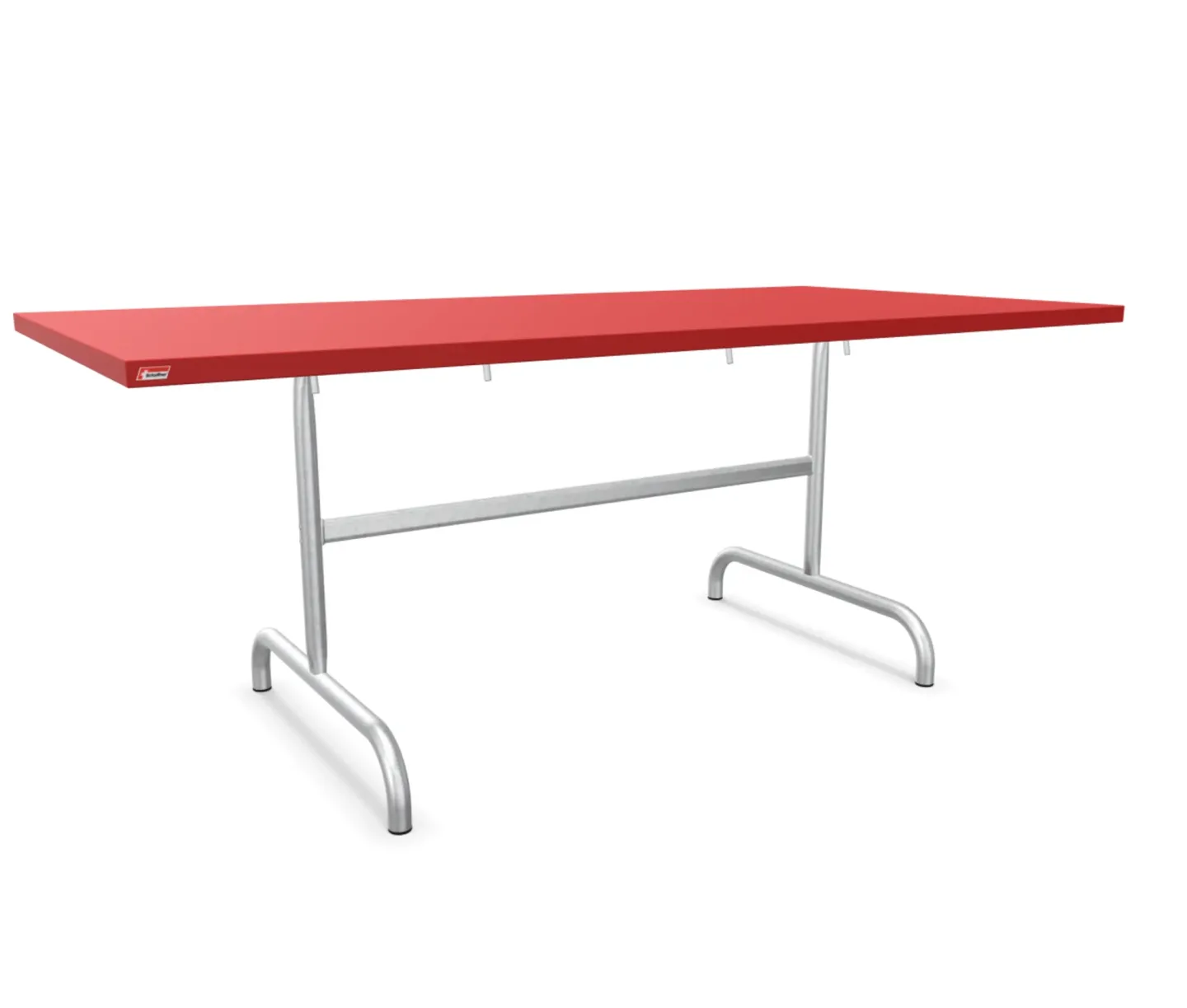 Schaffner Metall-Tisch Säntis Feuerverzinkt Rot | Schubiger Möbel