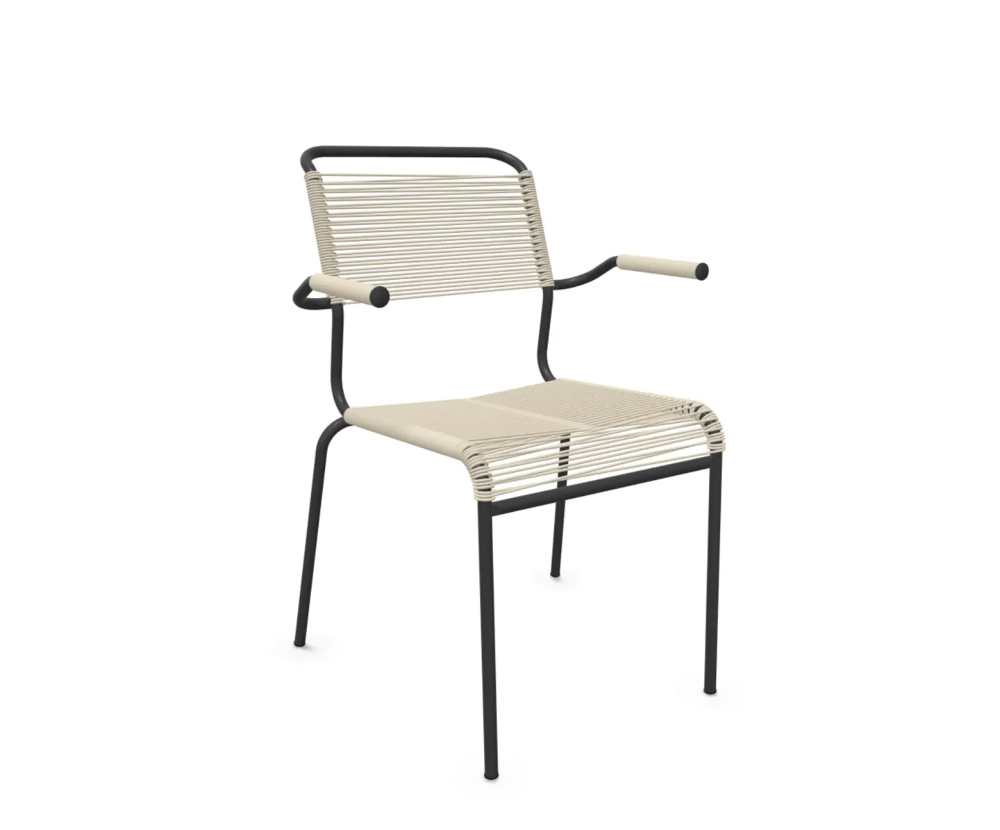 Schaffner Spaghetti-Stuhl Säntis mit Armlehnen Beige | Schubiger Möbel