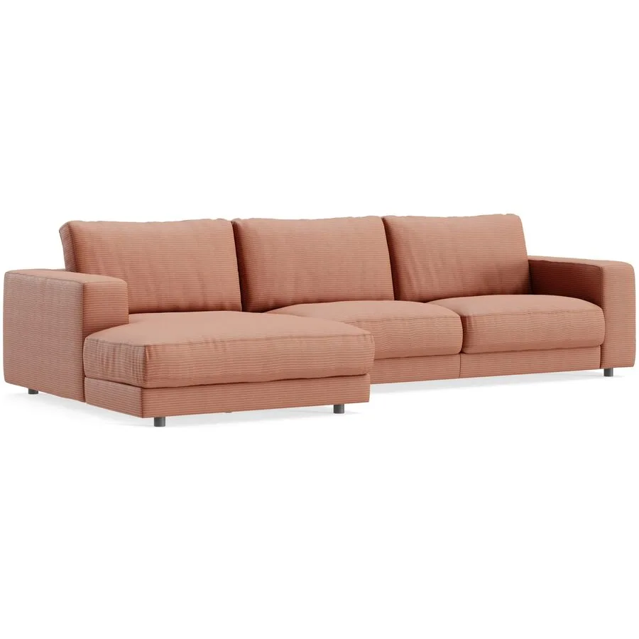 Ecksofa Ava Links Bezug: 88% Polyester, 12% Polyacryl rusty B 320 T 170 cm - Möbel Konfigurator: Traummöbel individuell zusammenstellen
