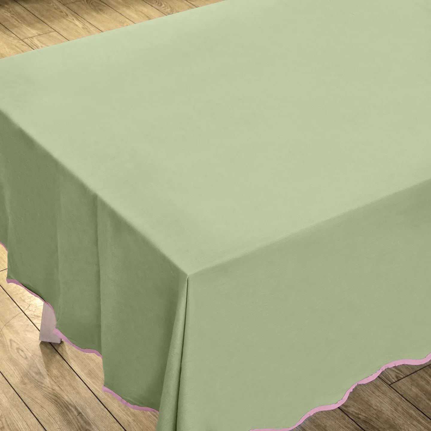 Dukar - Bomullsduk Yrsa (grønn) (Størrelse: 140 x 250 cm)