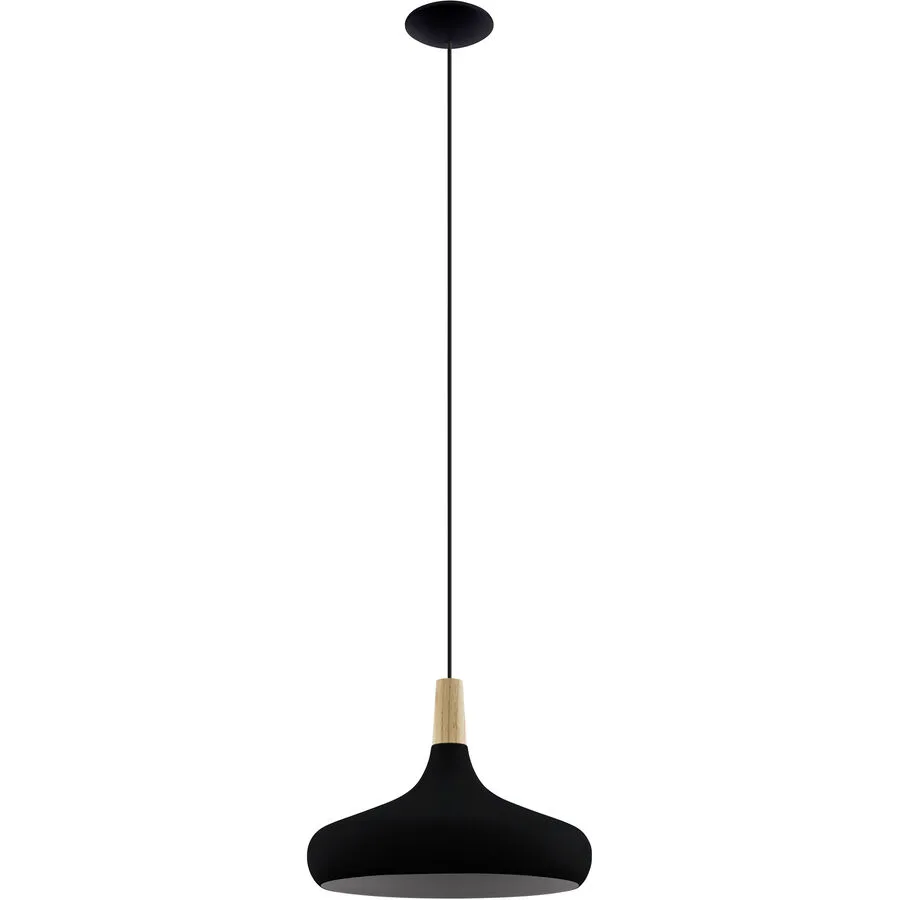 Eglo Pendellampe Sabinar Braun/Schwarz Stahl/Holz 110 cm - Material: Holz/Stahl