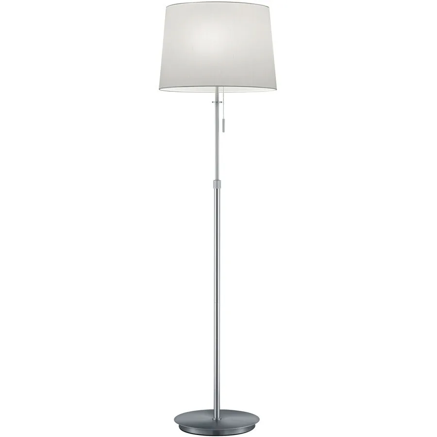 Stehlampe Testa Grau Metall 46.3 cm 180 cm Höhenverstellbar (manuell) - Farbe: Nickel matt