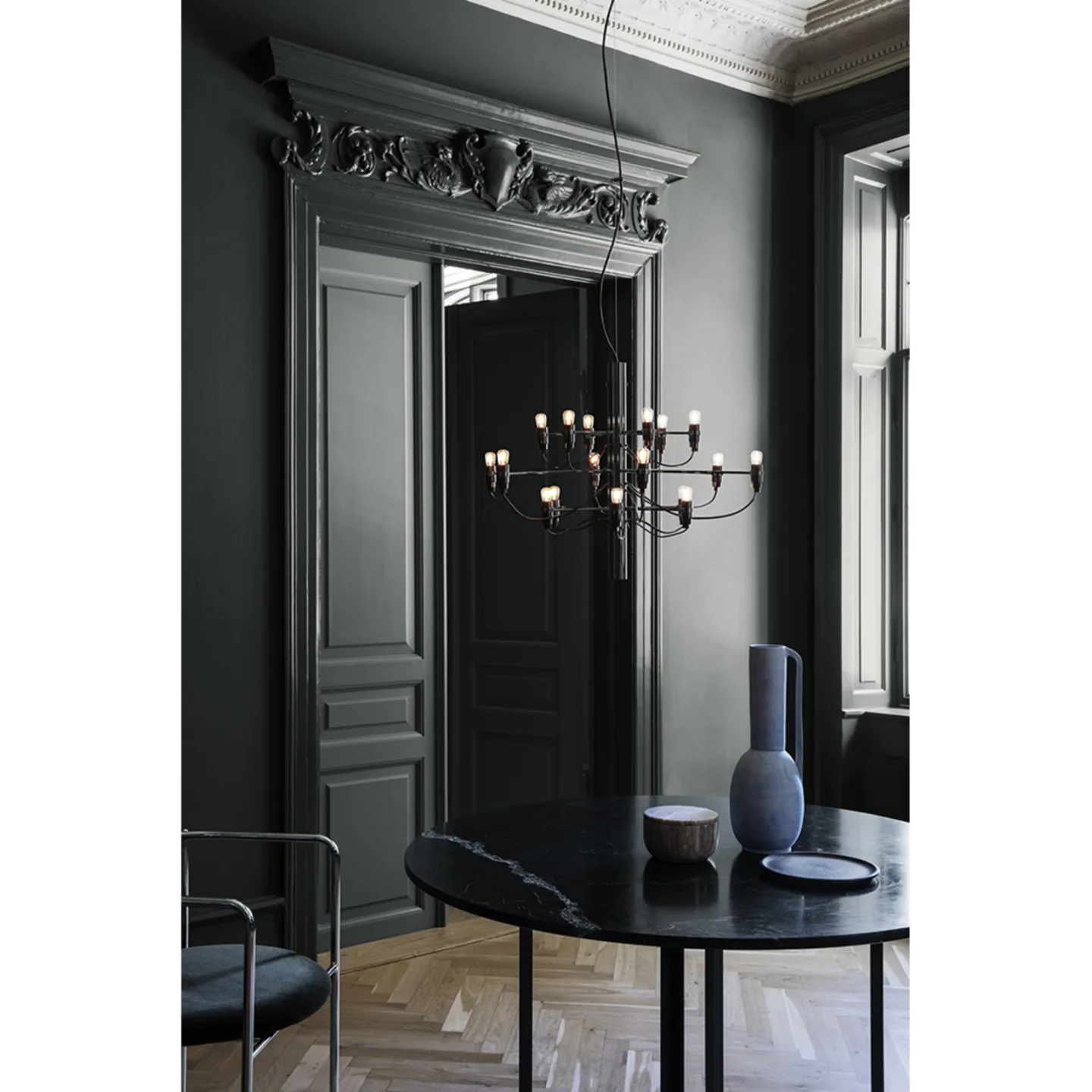 2097/18 LED Pendelleuchte Scharz - Flos - Wohnzimmer - Metall