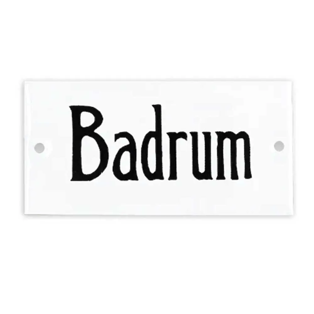Skylt BADRUM 9 x 4,5 cm