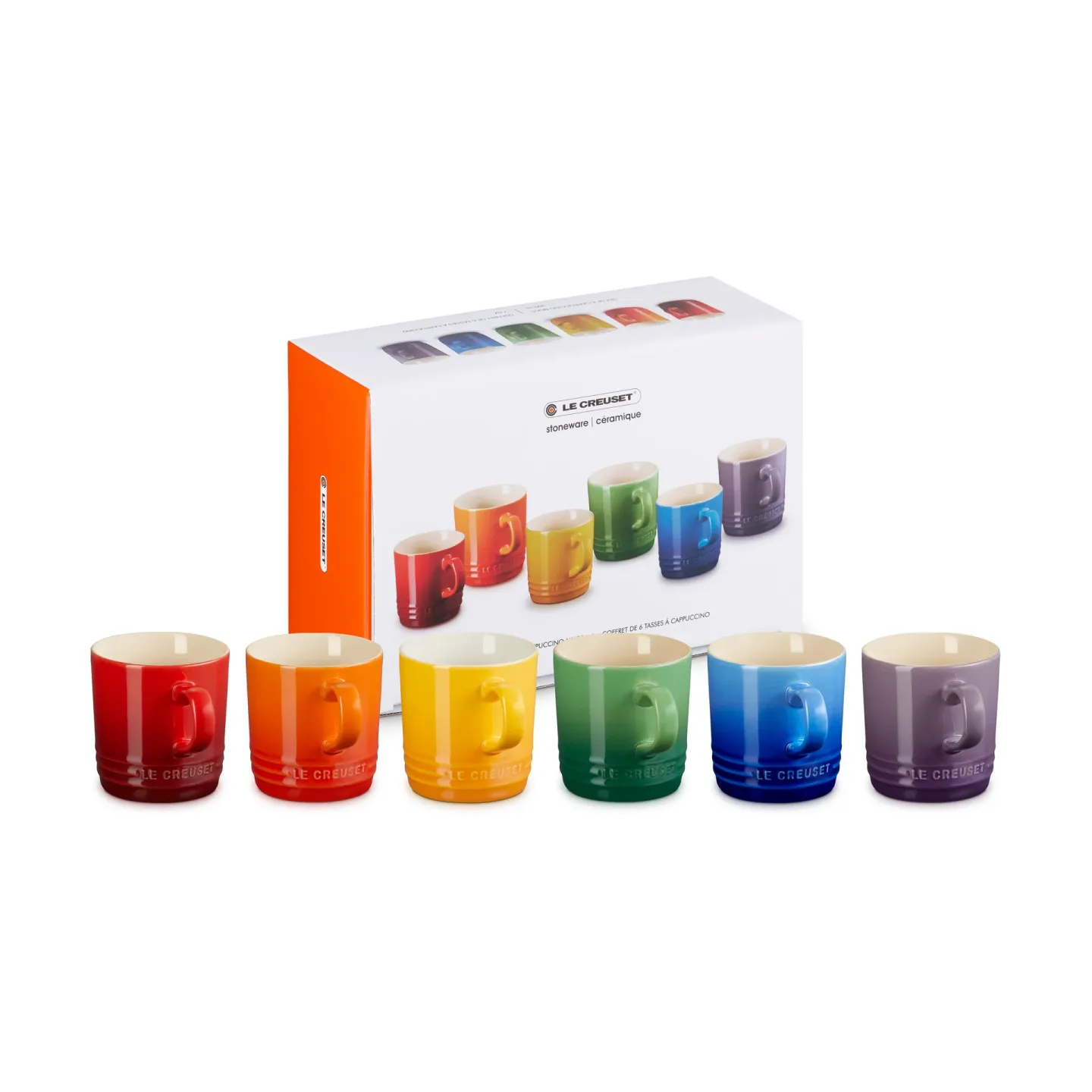 Le Creuset Signature Steingut Kaffeetasse 6-teilig Rainbow