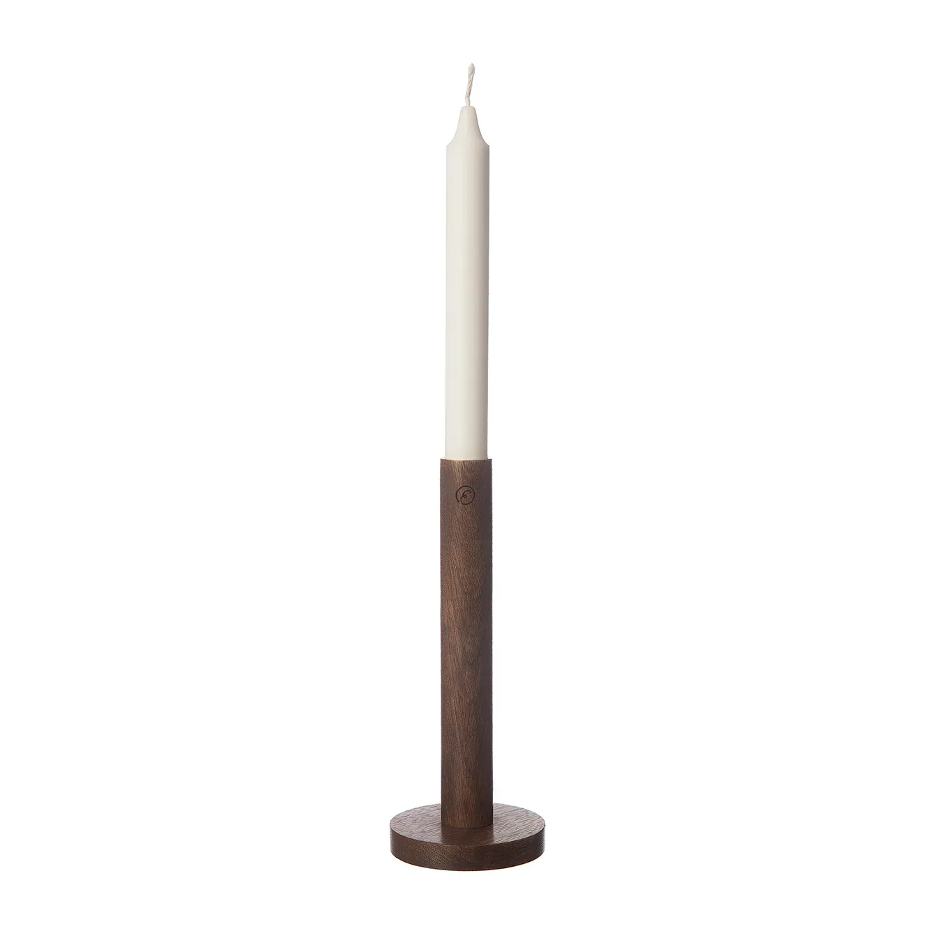 ERNST Ernst Kerzenhalter aus Holz 20cm Dunkelbraun