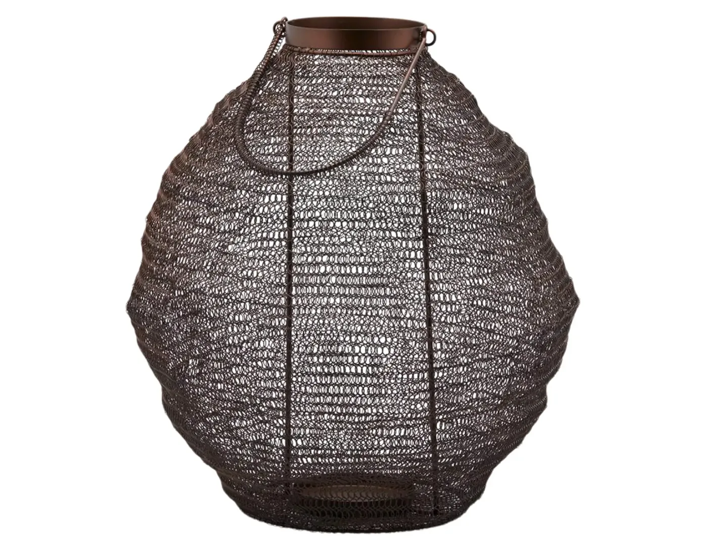 Edg Laterne Metallgeflecht Dunkel H: 43 cm | Schubiger Möbel