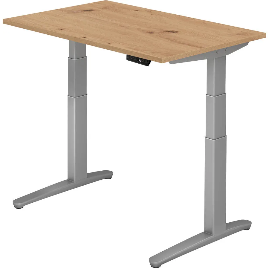 Schreibtisch Office Asteiche Holzwerkstoff Höhenverstellbar B 120 T 80 cm