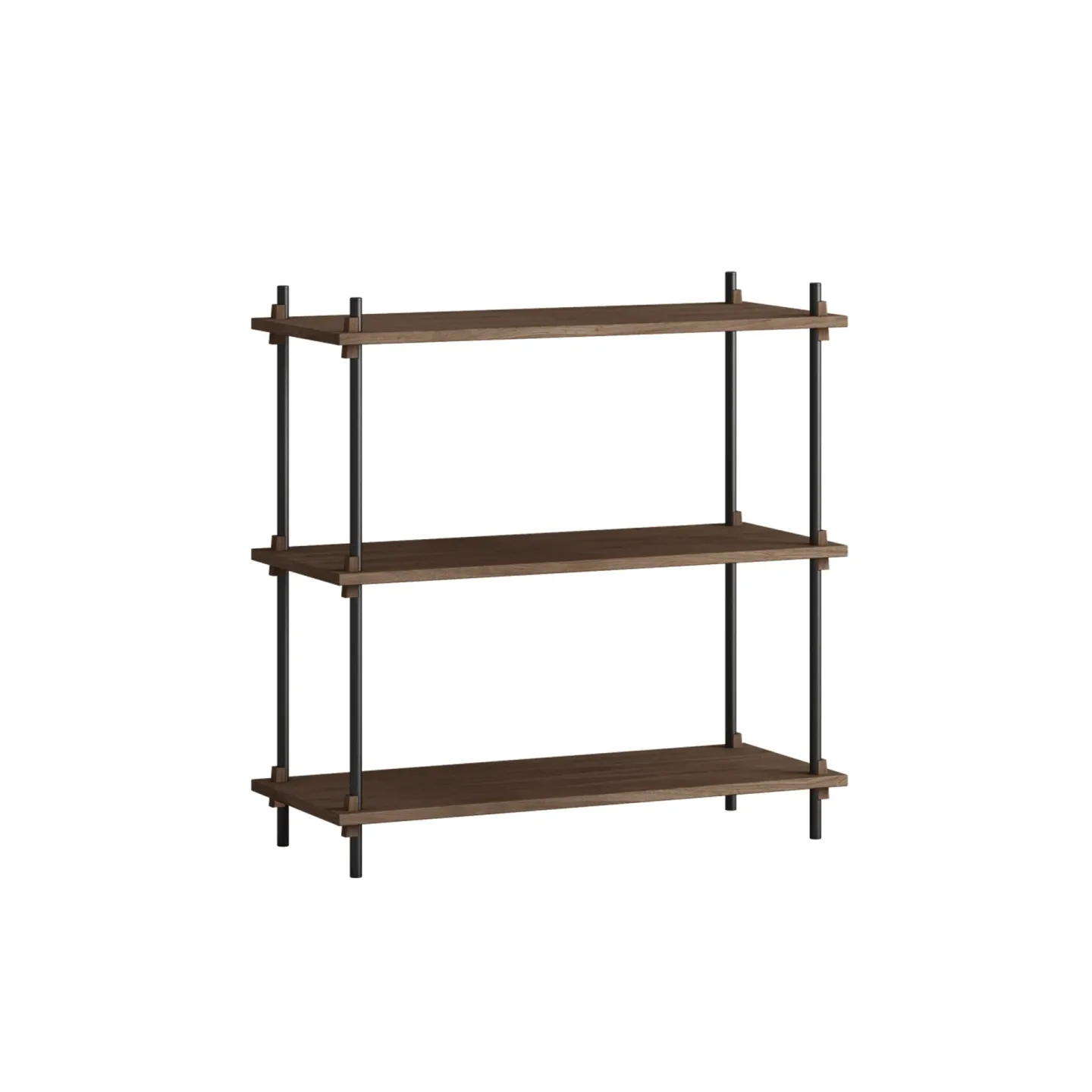 MOEBE Shelving System Classic Regal Räuchereiche-black, 86x85x35 cm, S.85.1.A