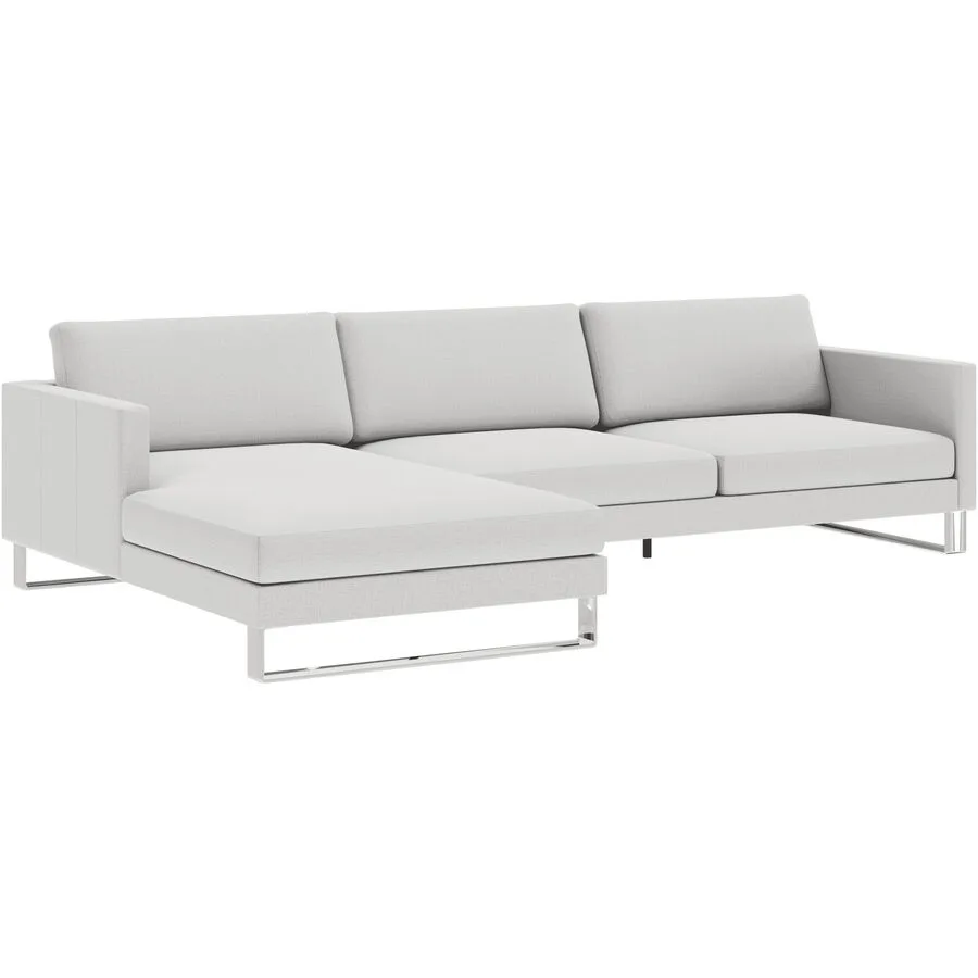 Ecksofa Domino Links Stoff natur B 286 T 181 cm - Möbel Konfigurator: Traummöbel individuell zusammenstellen