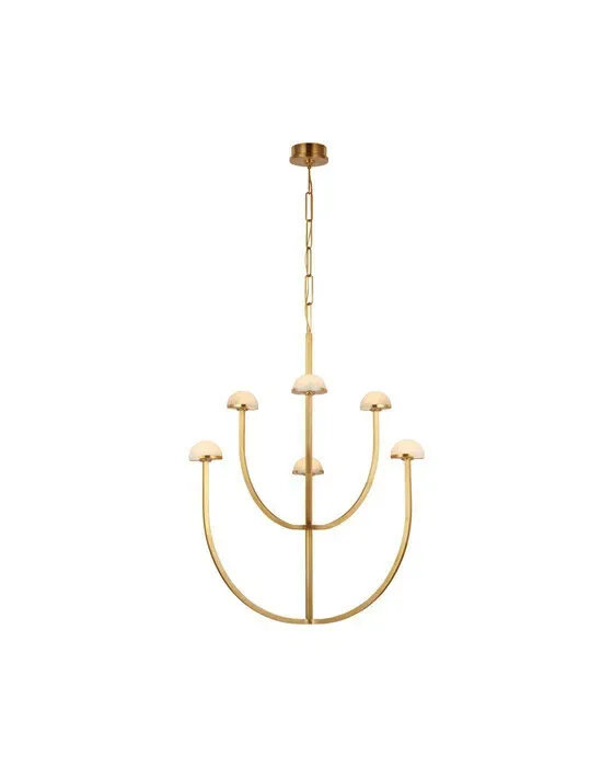 Pedra Large Two-Tier Chandelier Antique Brass