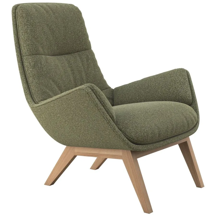 Sessel Halani moosgrün Stoff/polyester B 93 T 84 H 95 cm