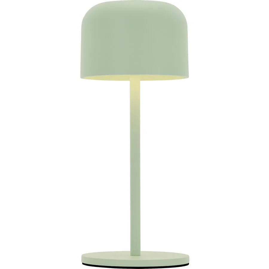 Tischlampe Lou Blau/Grün Aluminium/Metall 8.6 cm 21 cm - Farbe: Türkis - Material: Metall/Aluminium - LED - Lichtfarbe: Extra warmweiss