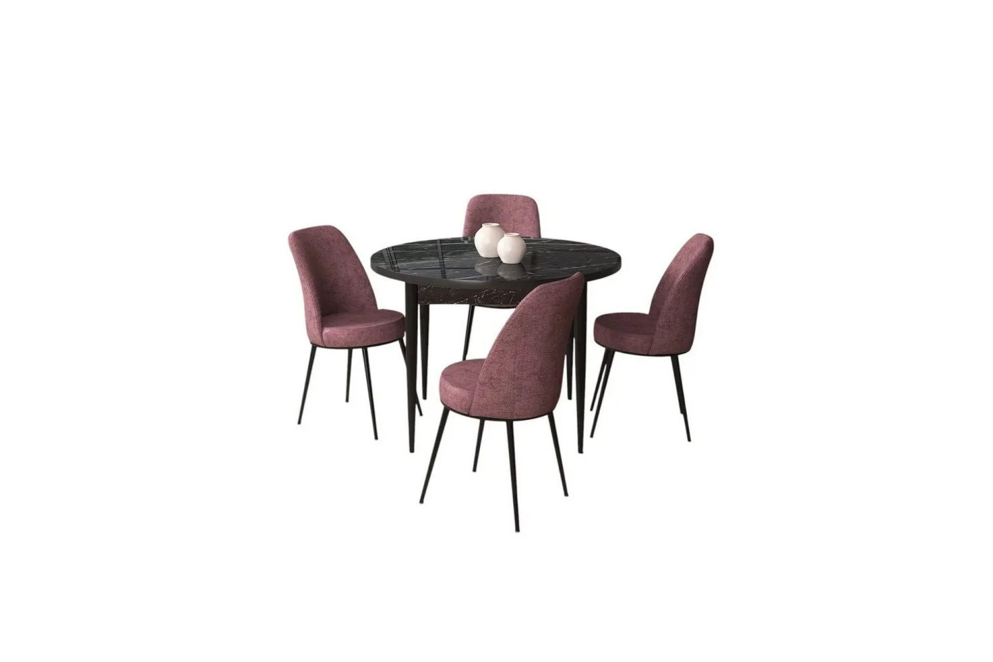Tor Matgrupp 4-sits - Svart/Rosa
