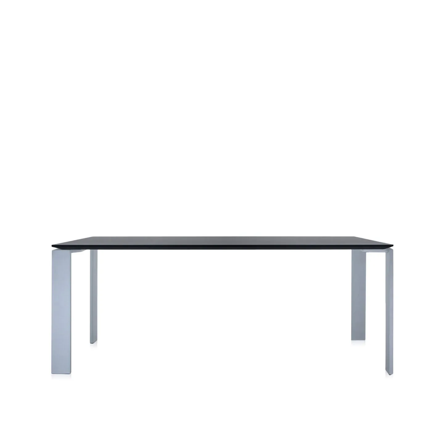 Kartell - Four Table 4523 190x79, Black/Aluminium, Scratch-Proof Laminate - Matbord - Ferruccio Laviani - Svart - Laminat/Metall