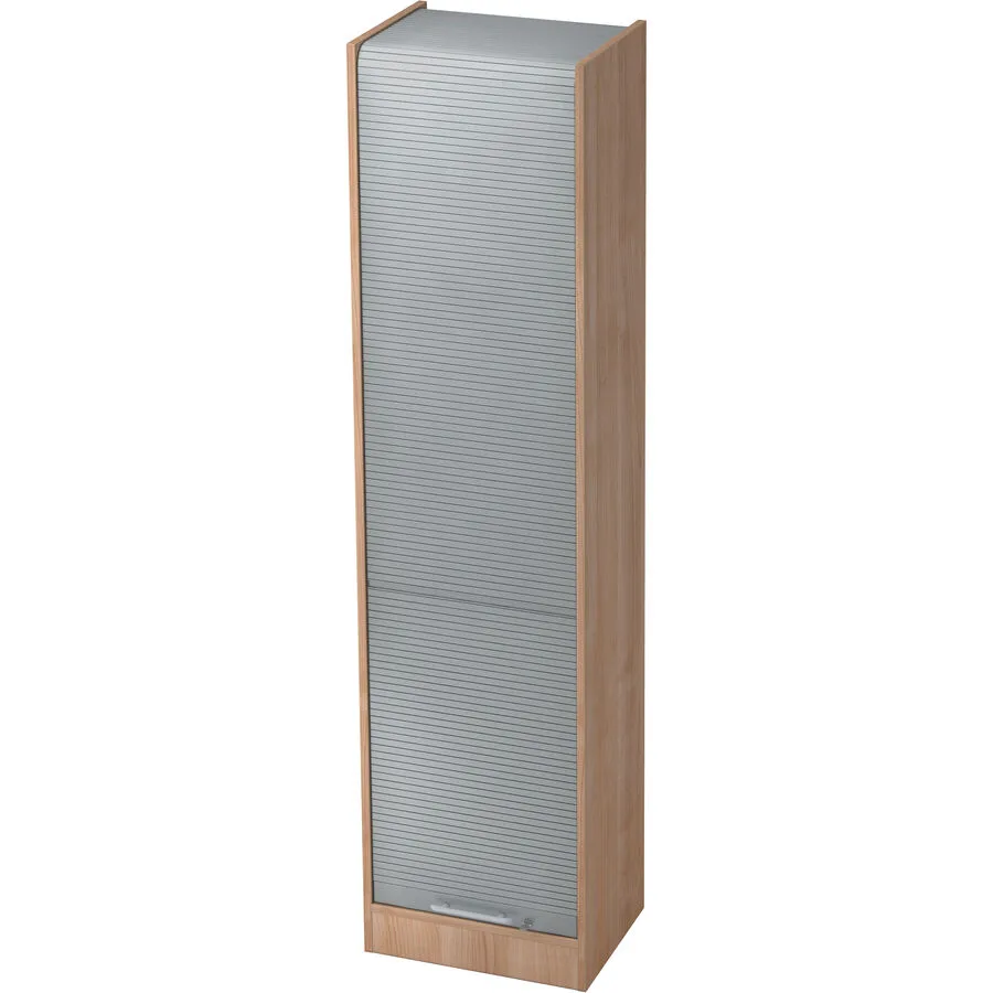 Aktenschrank Office Silber, Nussbaum Dekor Holzwerkstoff, Kunststoff B 50 cm H 200.4 cm