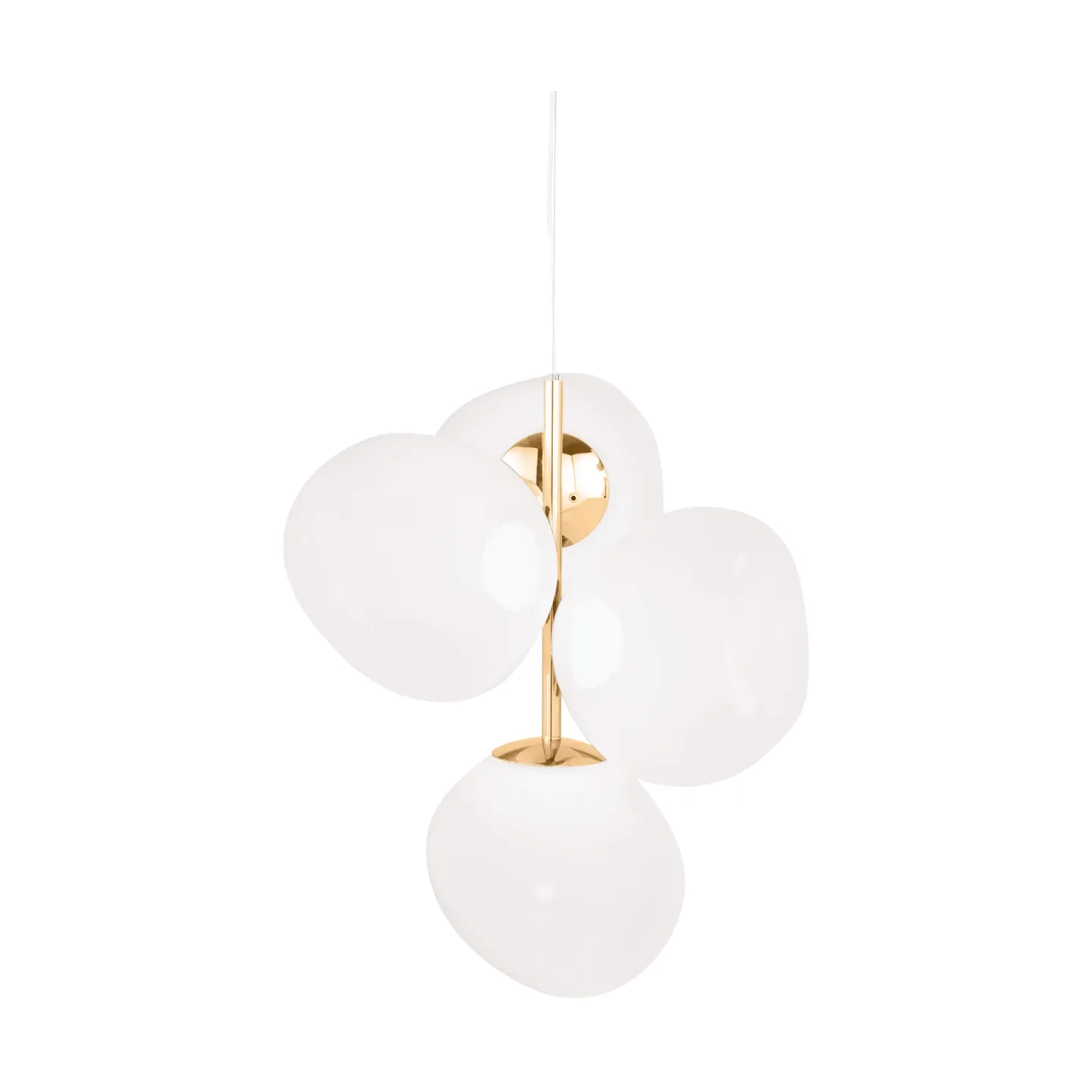 Tom Dixon Melt Chandelier small Kronleuchter LED 103 cm Opal-gold