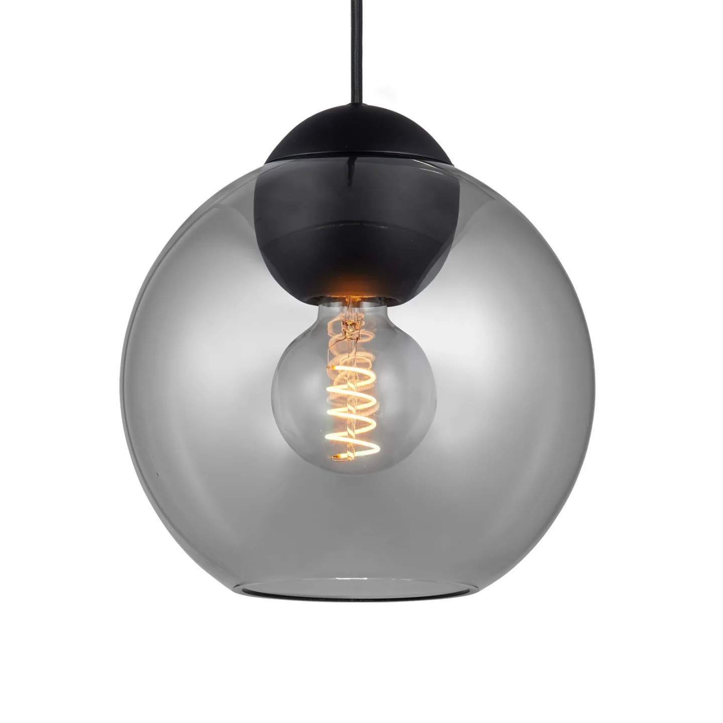 BUBBLES hänglampa, rökgrå Ø 24 cm glas E27 – Halo Design - Vardagsrum - Med en ljuskälla