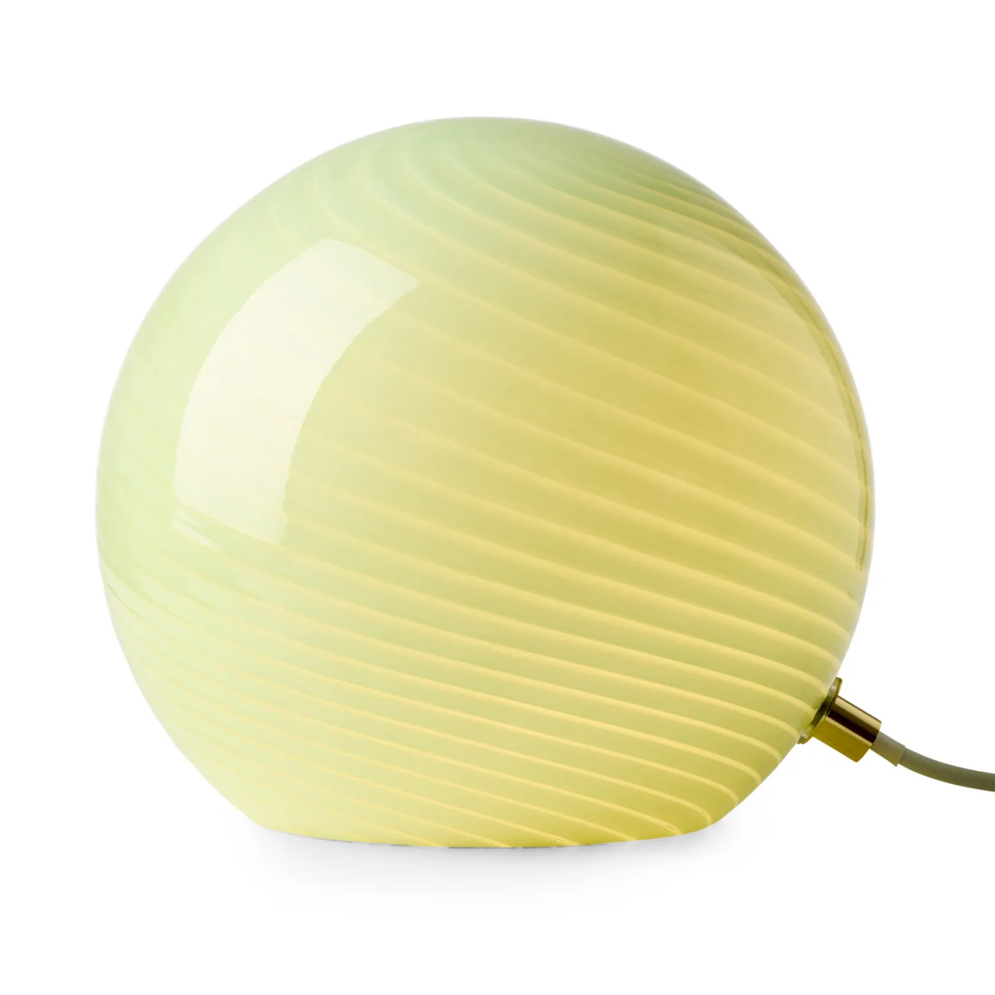 CANDY Tischleuchte, oliv, Ø 20 cm, Glas, E14 - Halo Design - Wohnzimmer - Einflammig