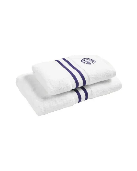 Wimbledon Baseline Stripe Towel Purple Set of 2