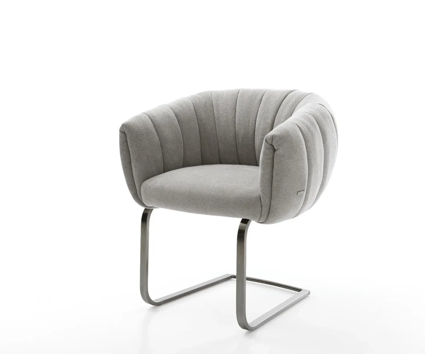 Freischwinger Jada-Flex Strukturstoff Soft Grau Freischwinger flach Graphit Taschenfederkern